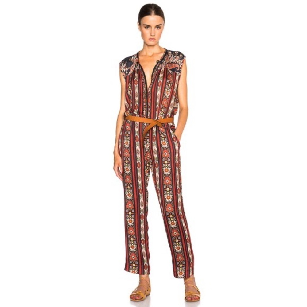 Isabel Marant Etoile Women Tao Tad Paisley Print Sleeveless Boho Jumpsuit